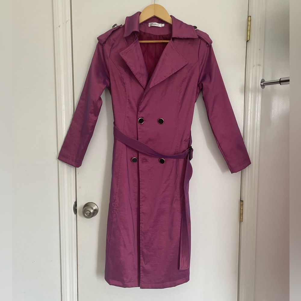 Women’s Iridescent Purple Trench Coat